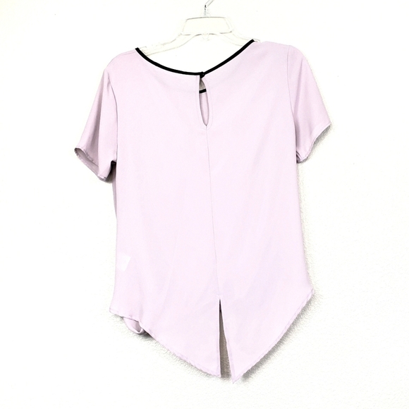 Lush lavender plunging draped top - Picture 2 of 5